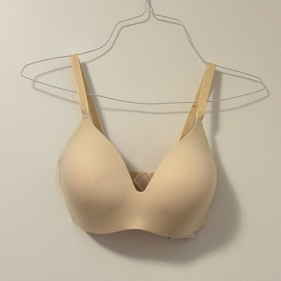 NWT Knix WingWoman Contour Bra Sz 6 Color Dune Light Beige Wing Woman Wire Free - Picture 1 of 6